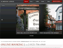 Tablet Screenshot of elmdonlodge.com